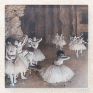 Edgar Degas - Ballet Rehearsal on Stage Glass Coaster