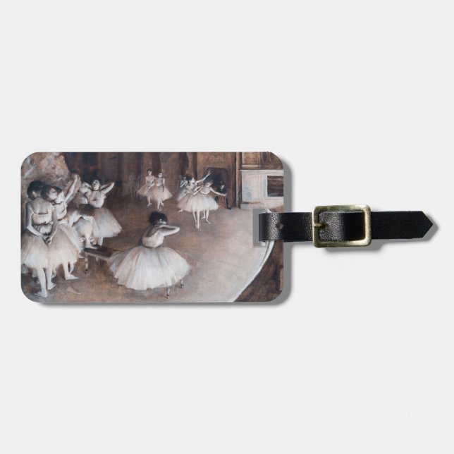 Edgar Degas - Ballet Rehearsal on Stage Luggage Tag (Front Horizontal)