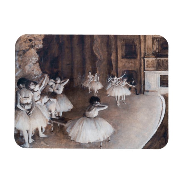 Edgar Degas - Ballet Rehearsal on Stage Magnet (Horizontal)