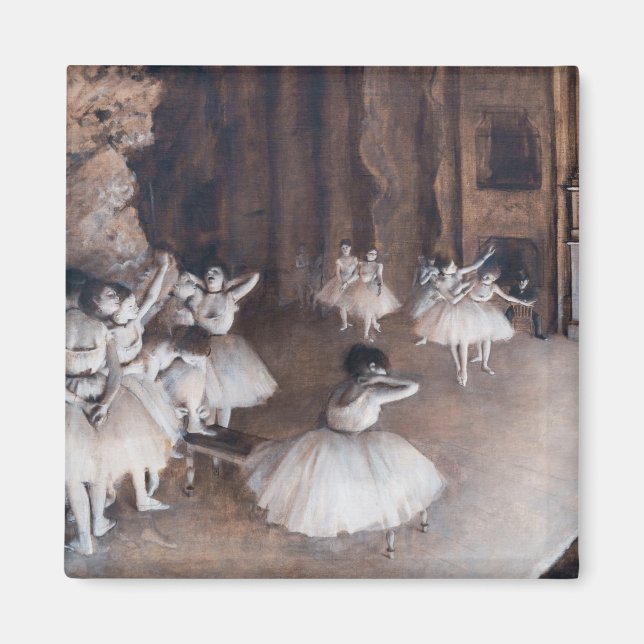 Edgar Degas - Ballet Rehearsal on Stage Magnet (Front)