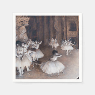 Edgar Degas - Ballet Rehearsal on Stage Napkin