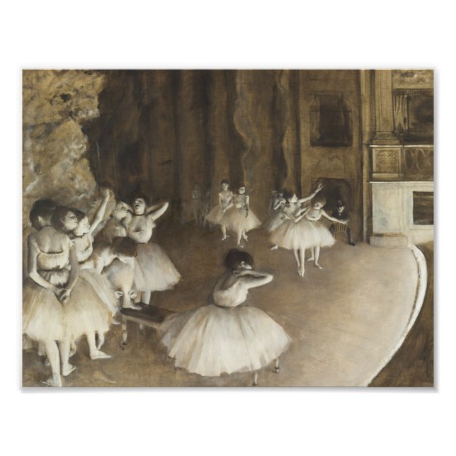 Edgar Degas – Ballet Rehearsal on Stage Photo Print (Front)