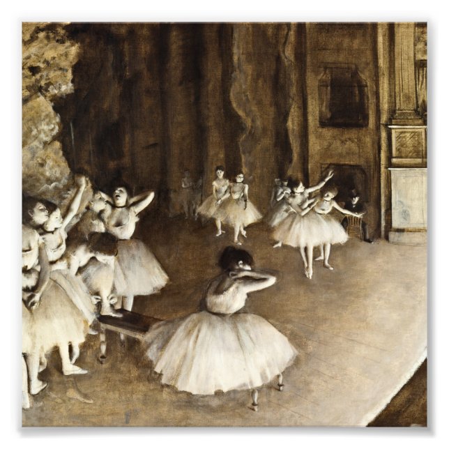 Edgar Degas - Ballet Rehearsal On Stage Photo Print (Front)