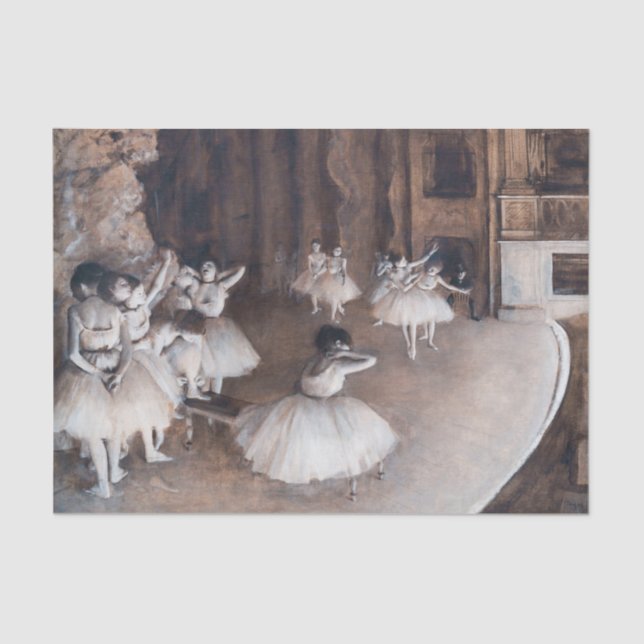 Edgar Degas - Ballet Rehearsal on Stage Tissue Paper (Front)