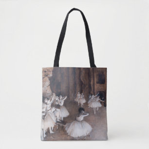 Edgar Degas - Ballet Rehearsal on Stage Tote Bag