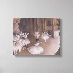 Edgar Degas   Ballet Rehearsal on the Stage, 1874 Canvas Print