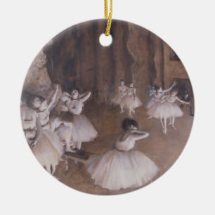 Edgar Degas   Ballet Rehearsal on the Stage, 1874 Ceramic Tree Decoration