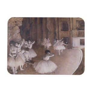 Edgar Degas Ballet Rehearsal on the Stage, 1874 Magnet