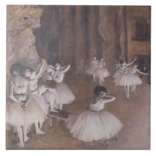 Edgar Degas Ballet Rehearsal on the Stage, 1874 Tile
