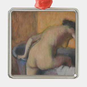 Edgar Degas   Bather Stepping into a Tub Metal Tree Decoration