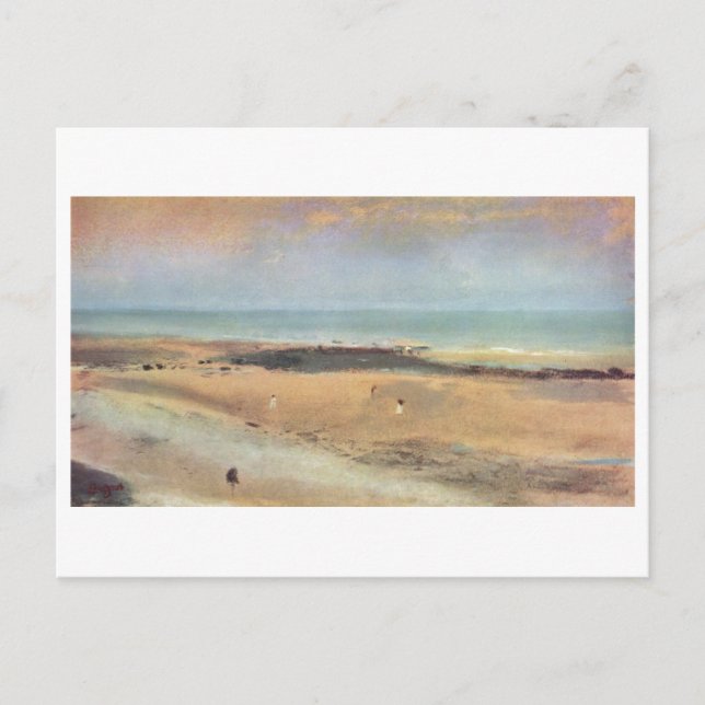 Edgar Degas - Beach @ Low Tide 1869-70 pastel Postcard (Front)