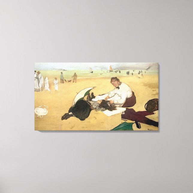 Edgar Degas | Beach scene Canvas Print (Front)