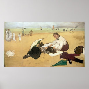 Edgar Degas   Beach scene Poster