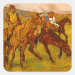 Edgar Degas Before the Race Square Sticker