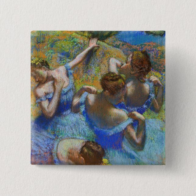 Edgar Degas - Blue Dancers 15 Cm Square Badge (Front)
