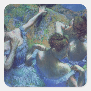 Edgar Degas Blue Dancers, c.1899 Square Sticker