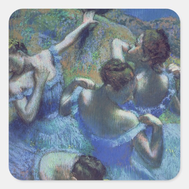 Edgar Degas | Blue Dancers, c.1899 Square Sticker (Front)