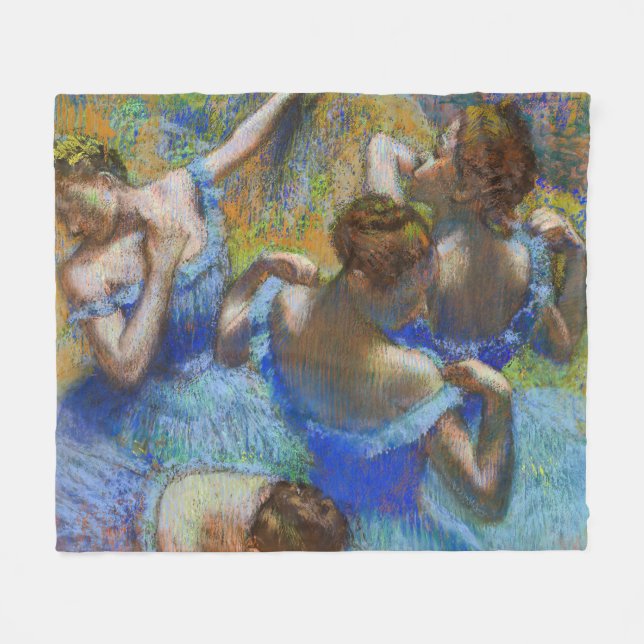 Edgar Degas - Blue Dancers Fleece Blanket (Front (Horizontal))
