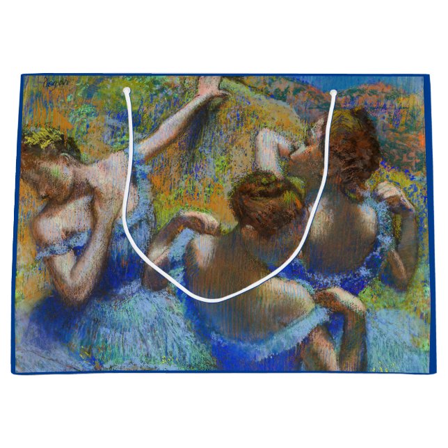 Edgar Degas - Blue Dancers Large Gift Bag (Front)