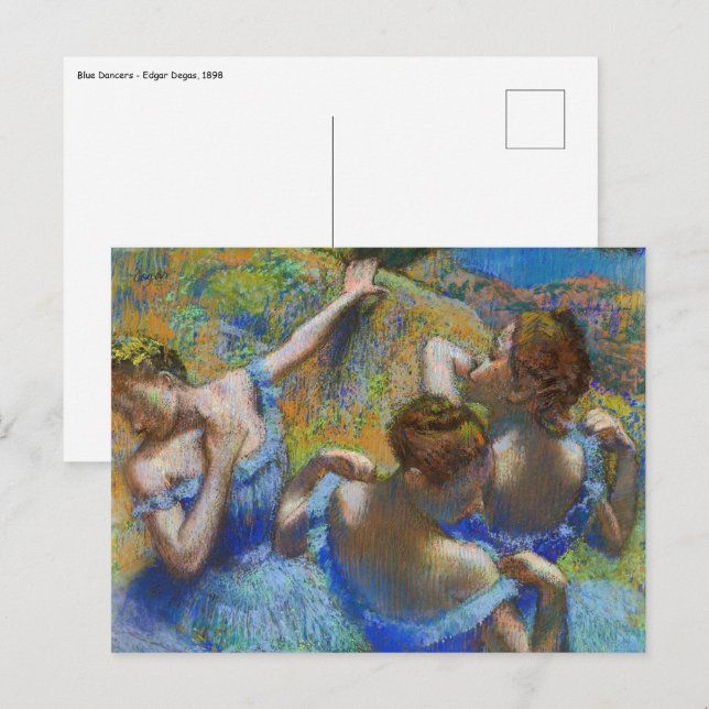 Edgar Degas - Blue Dancers Postcard (Front/Back)
