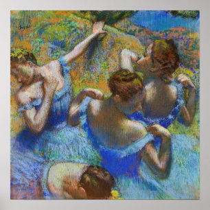 Edgar Degas - Blue Dancers Poster