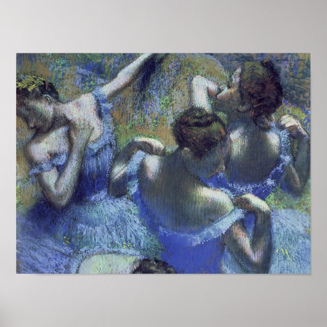 Edgar Degas - Blue Dancers Poster (Front)