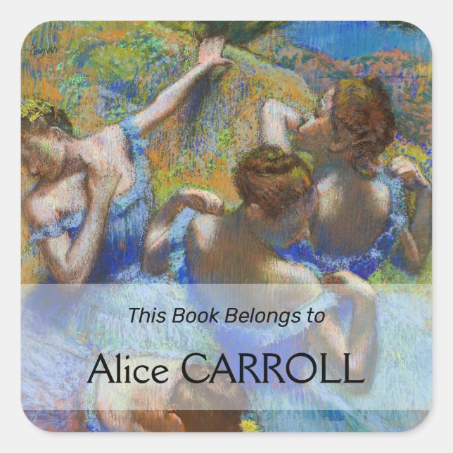 Edgar Degas - Blue Dancers Square Sticker (Front)