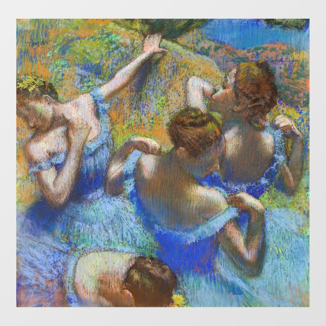 Edgar Degas - Blue Dancers Window Cling (Sheet)