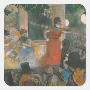 Edgar Degas Cafe Concert at Les Ambassadeurs Square Sticker