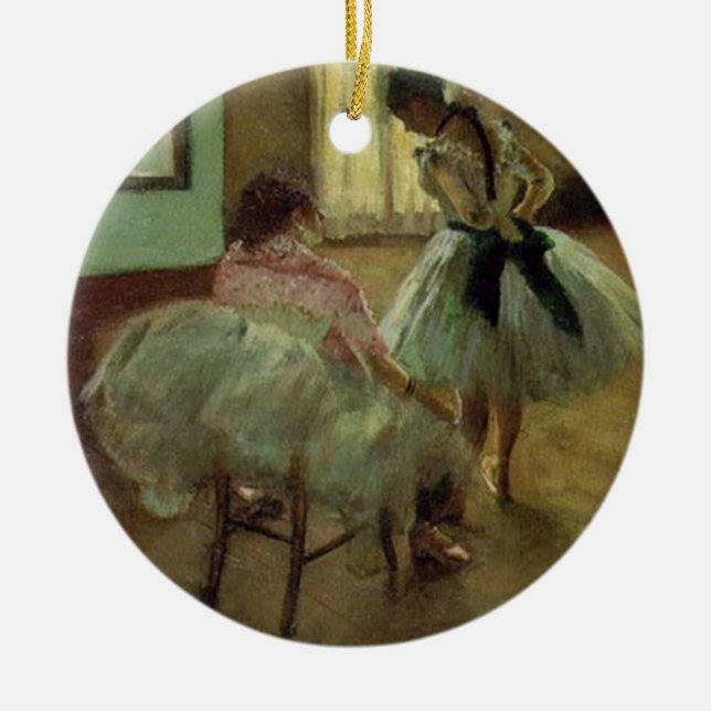 Edgar Degas Ceramic Tree Decoration (Front)
