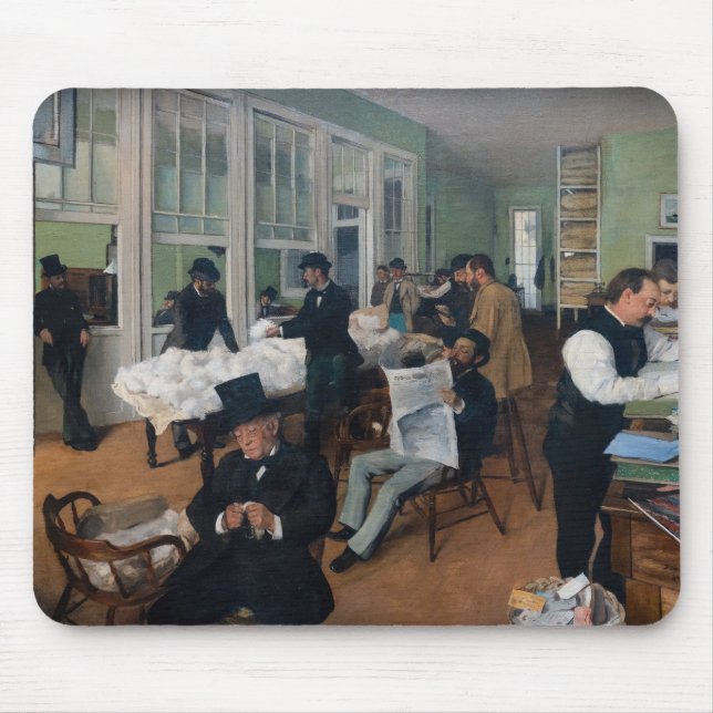 Edgar Degas - Cotton Office in New Orleans Mouse Mat (Front)