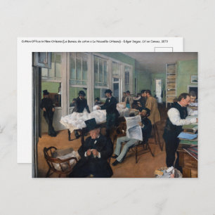 Edgar Degas - Cotton Office in New Orleans Postcard