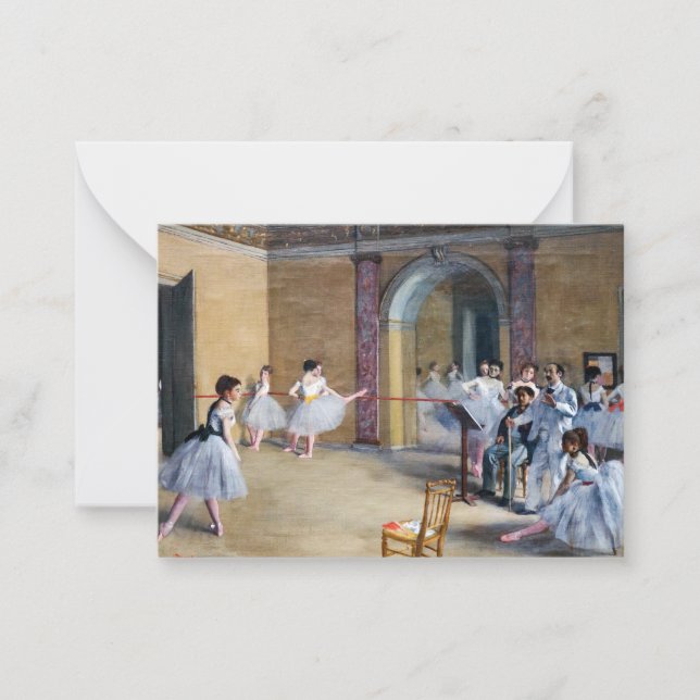 Edgar Degas - Dance Foyer, Opera rue Le Peletier Card (Front)