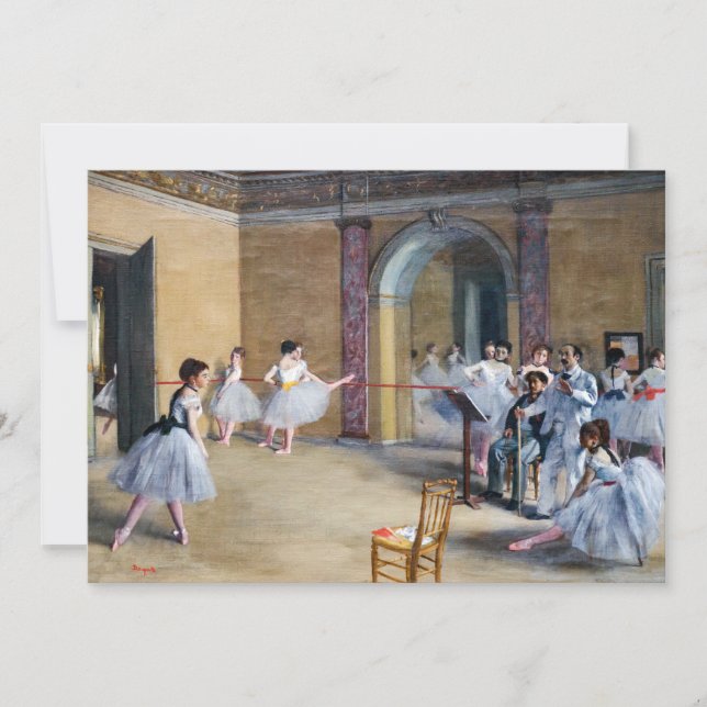Edgar Degas - Dance Foyer, Opera rue Le Peletier Invitation (Front)