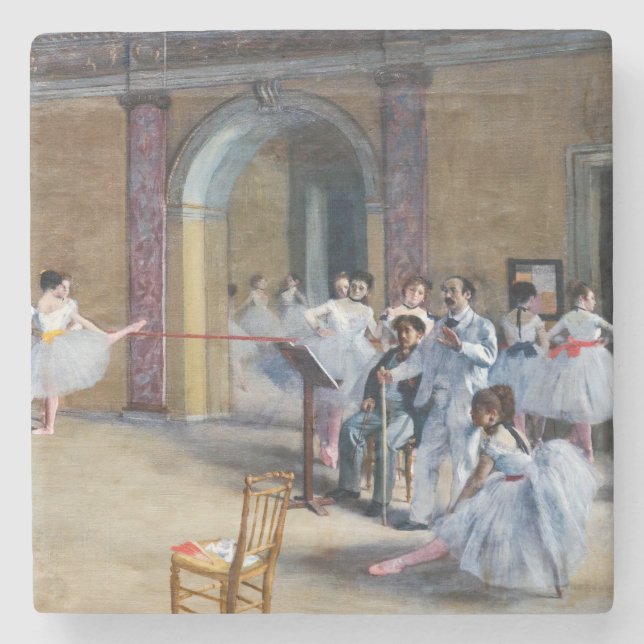 Edgar Degas - Dance Foyer, Opera rue Le Peletier Stone Coaster (Front)