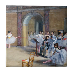 Edgar Degas - Dance Foyer, Opera rue Le Peletier Tile