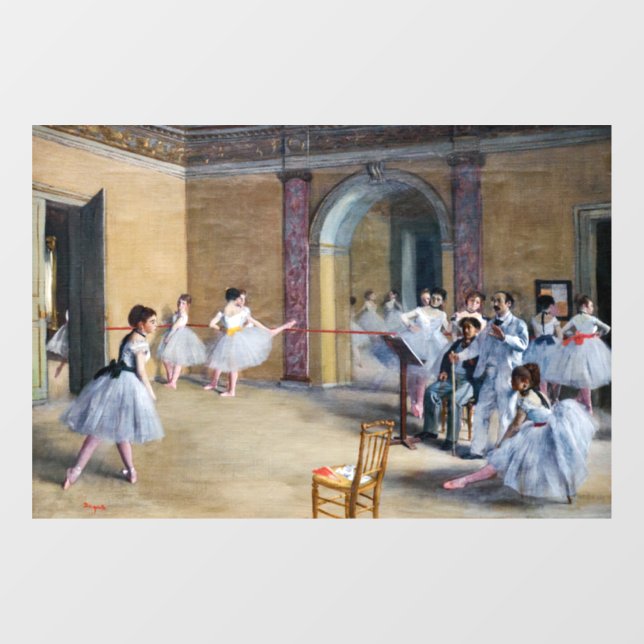 Edgar Degas - Dance Foyer, Opera rue Le Peletier  Window Cling (Sheet)