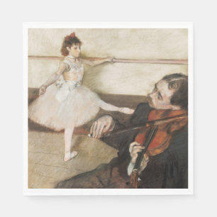 Edgar Degas Dance lesson. Vintage impressionist Napkin