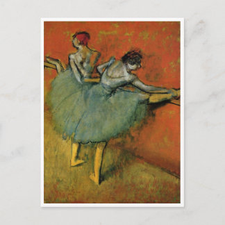 Edgar Degas - Dancer @ Barre 1888 ballerina ballet Postcard