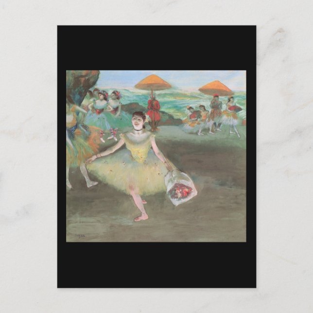Edgar Degas Dancer Bowing With a Bouquet Postcard (Front)