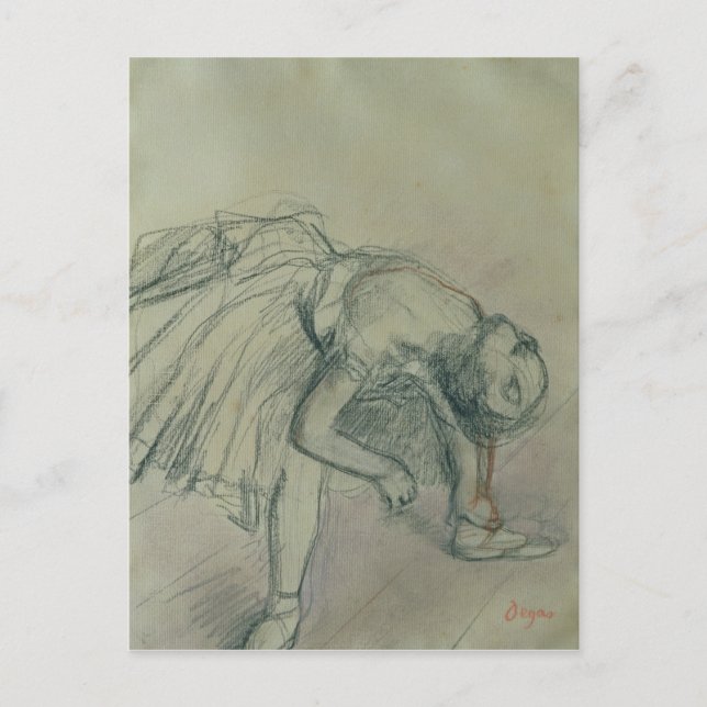 Edgar Degas | Dancer Fixing her Slipper, c.1865 Postcard (Front)