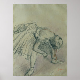 Edgar Degas   Dancer Fixing her Slipper, c.1865 Poster