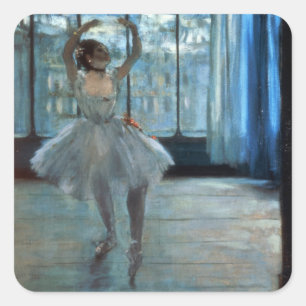 Edgar Degas   Dancer in Front of a Window Square Sticker