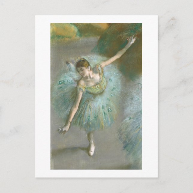 Edgar Degas | Dancer in Green | New Address Announcement Postcard (Front)