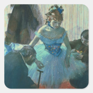 Edgar Degas   Dancer in her dressing room Square Sticker
