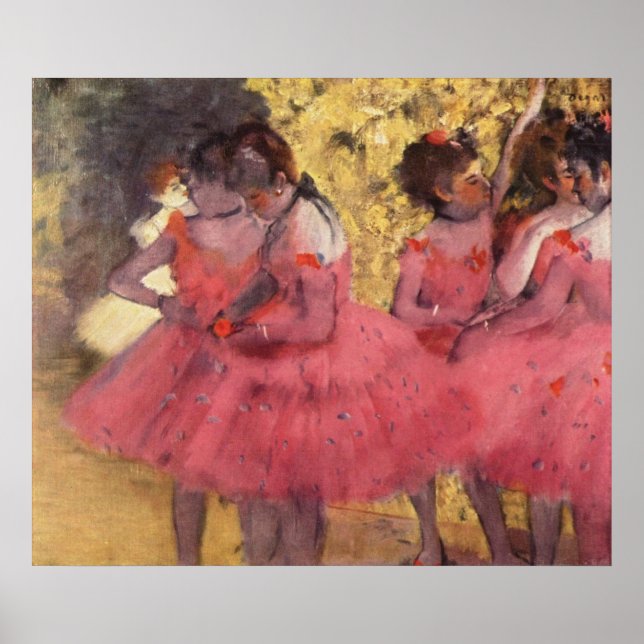 Edgar Degas - Dancer in Pink in Wing 1884 oil Poster (Front)
