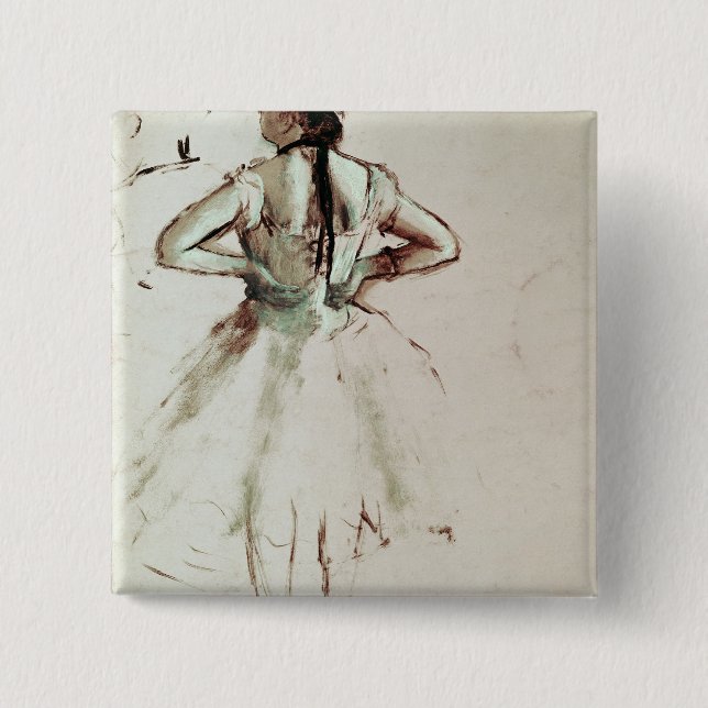 Edgar Degas | Dancer viewed from the back 15 Cm Square Badge (Front)