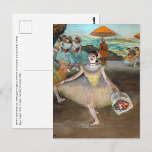Edgar Degas - Dancer with Bouquet, Bowing on Stage Postcard