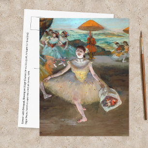 Edgar Degas - Dancer with Bouquet, Bowing on Stage Postcard