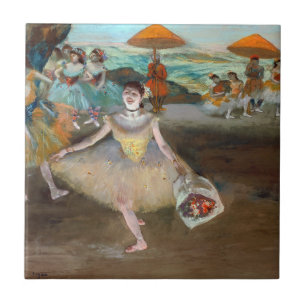 Edgar Degas - Dancer with Bouquet, Bowing on Stage Tile